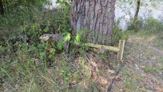 marker kying on ground