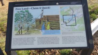 an interpretive sign