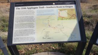 an interpretive sign