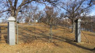 entrance to the cemetery
