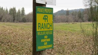 sign near the marker