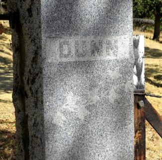 closeup of entrance post