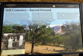 an interpretive sign