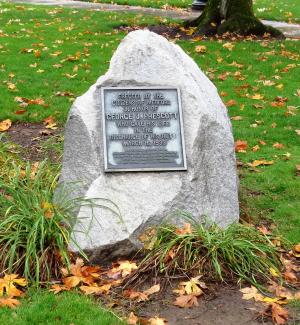 near the memorialin the park